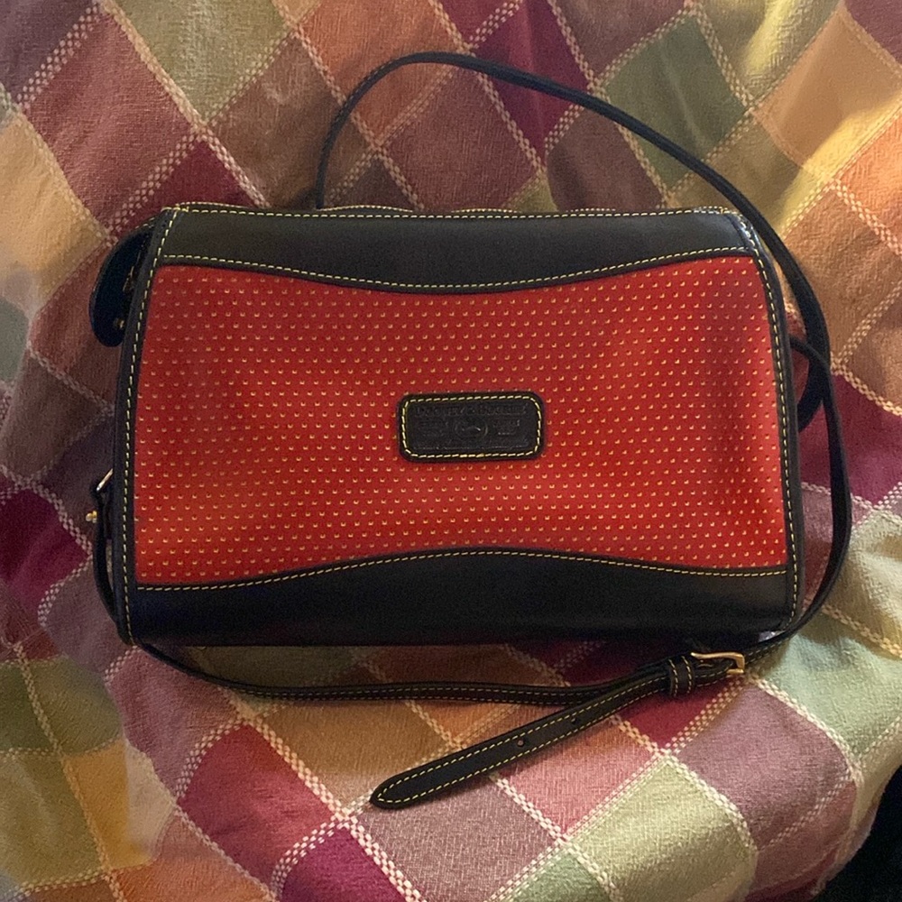 Dooney & Bourke Red and Black Crossbody Bag